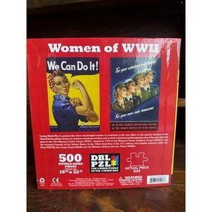 Pigment & Hue Women of WWII 500 Piece Double Sided Puzzle Rosie the Riveter WAC